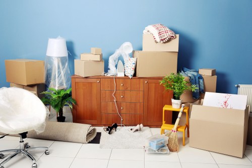 Professional Brompton removal van service handling business equipment