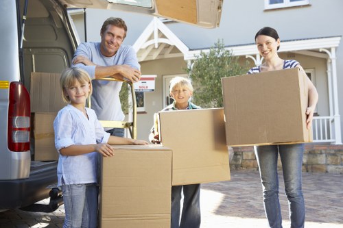 Careful loading of furniture during a local Brompton move
