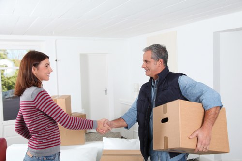 Professional Brompton removal van transporting furniture