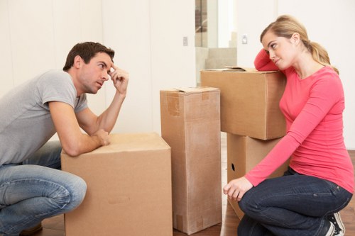 Removal van loaded for a flat move in Brompton with careful access planning