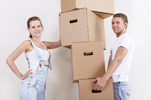 Loading furniture into a hire truck for a Brompton relocation