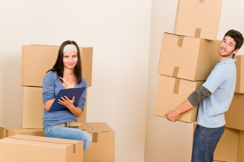 Professional movers handling sofas and bulky furniture in Brompton